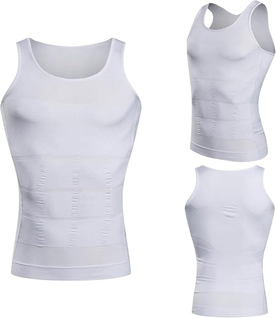 Gynekomasti Linne Kompression Döljer Bröst Man Shapewear Moobs Platta Hela Magen Smal Midja och Döljer Kurvor-FX-