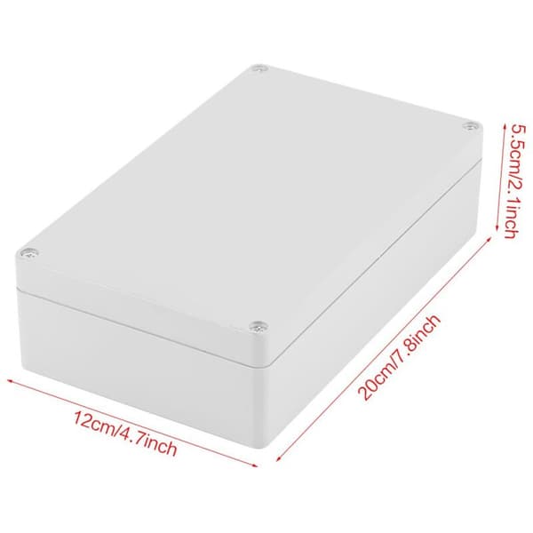 IP65-klassifisert vanntett elektrisk koblingsboks, 200x120x56mm ABS-FX-
