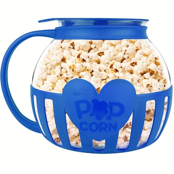 Mikroaaltopopcornkone 2,04 litran borosilikaattilasikulho 2.04 Quart Red