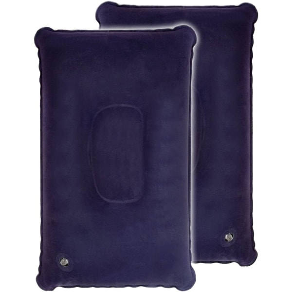 2 x Sammenleggbar Oppblåsbar Sittepute, for Reise, Bil, Buss,【HY】