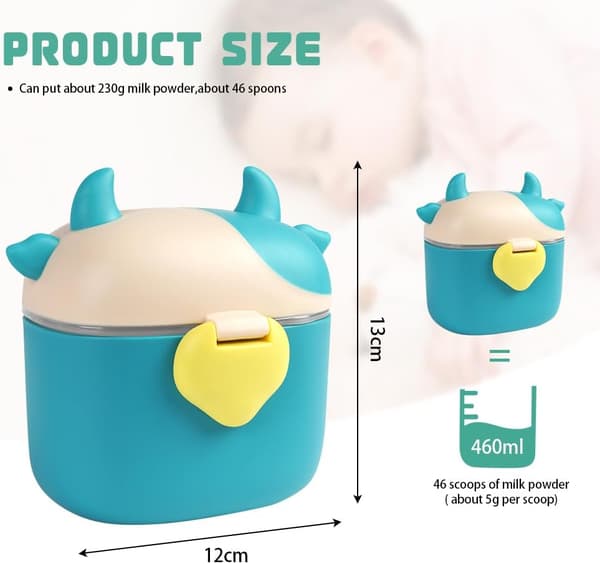 Bärbar Babyformeldispenser med mätsked, 230g kapacitet-FX-