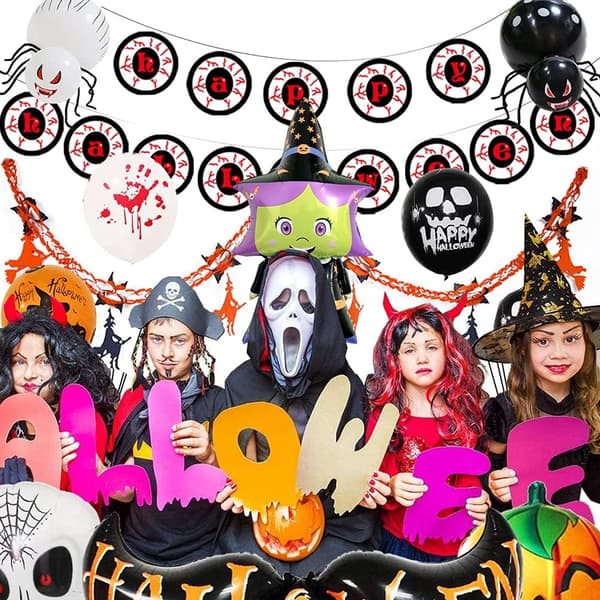 35 dele Halloween festdekorationer banner Happy Halloween-FX-