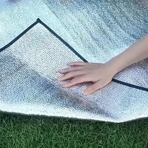 Sammenklappelig Campingmåtte 200x100cm Perlebomuld Picnictæppe Bærbar Udendørs 200x100cm