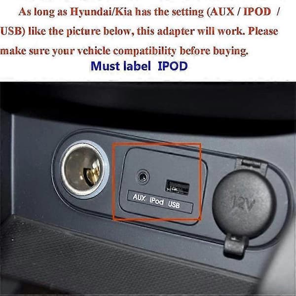 CHELINK Kompatibel for Hyundai / Kia Trådløs Musikk Bluetooth-mottaker Bilstereo 3,5 mm Aux USB-adapter-FX-