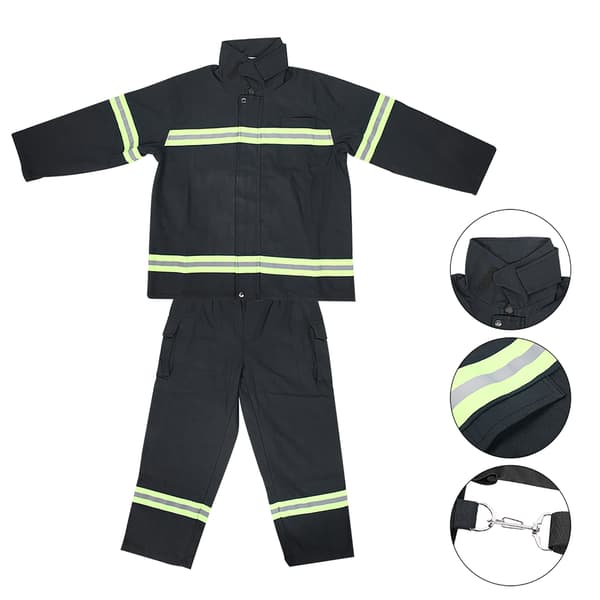 Flame Retardant Clothing Fireproof Heat Resistant Firefighter Protective Reflective Jacket Trousers L-FX-