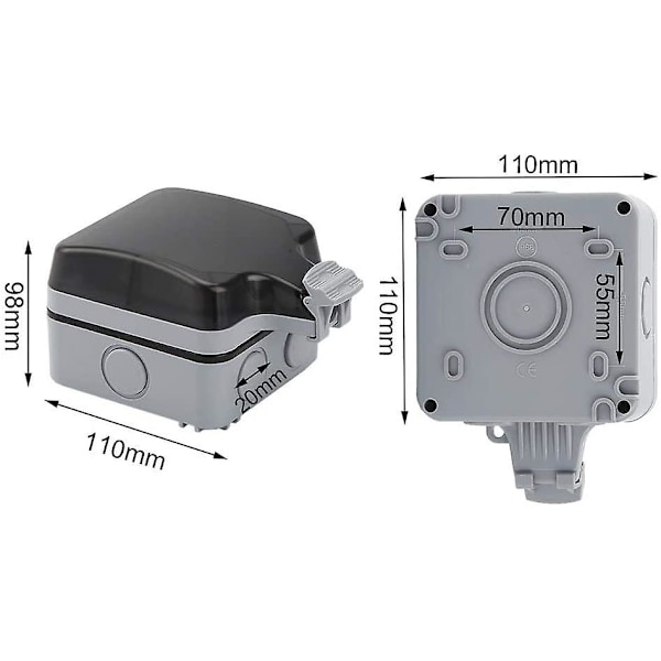 Outdoor Socket for Garden Weatherproof USB Socket Wall Mounted
