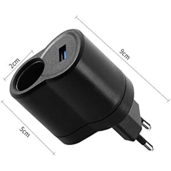 Bilsigarettenneradapter, Bilstrømadapter, AC til DC-strømomformer, 220V til 12V billader, Nettlader-FX-
