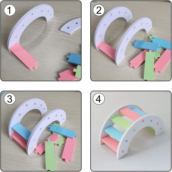 Ocean 3-pack hamsterleksaker, regnbågsbro och gunga, klättring och-FX-