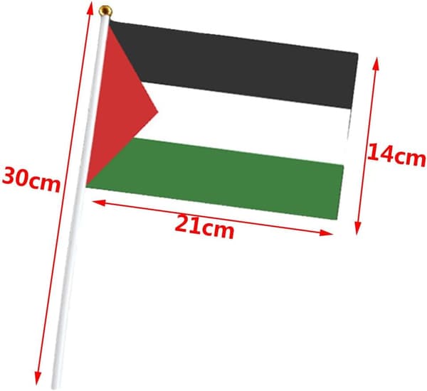 MH-10 kpl 14x21cm Viro Palestiina Polyesteri Käsilippu Pieni Koko-FX-
