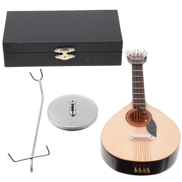 Portugisisk guitar model træ miniature guitar statue til dekoration 2 sæt-FX-