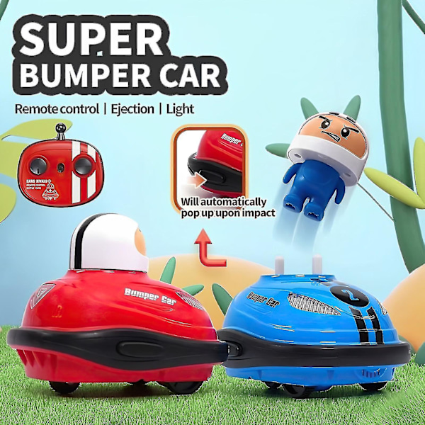 1 Sett Speed Bumper Cars Leketøy Mini Fjernstyrte Ejektorkjøretøy Med Fjernkontroll