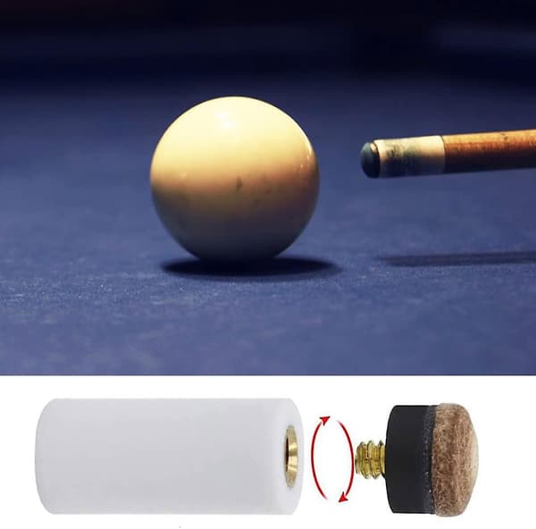 10 stk. monterede billardkøer i elfenbensfarve med skruespidser - Billardkøspidser og skruespidser til holdbare professionelle snookerkøer-FX-