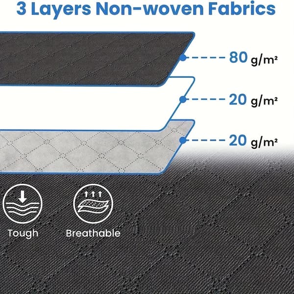 3-pack förvaringsväskor med dragkedja och lock - Vikbar non-woven organizer för sängkläder filtar kuddar 3pcs Dark Gray