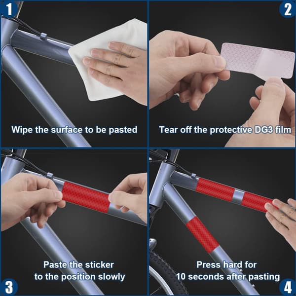 Reflekstape 36 deler Selvklebende refleksstriper Refleksstriper Advarselstape Vanntett synlighet fluorescerende lim for motorsykkel-FX-