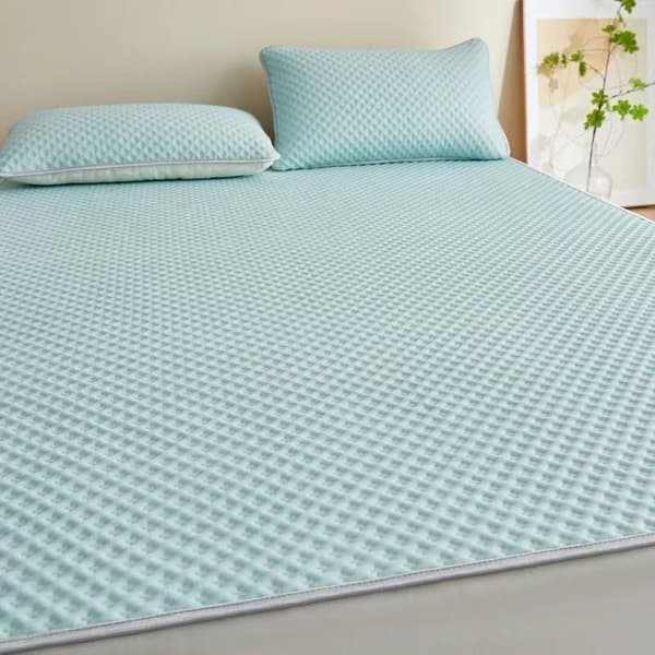 Self-cooling cooling mat for single and double beds - summer cooling mat with cooling sensation and effective cooling effect for increased comfort Green-FX- Green 90 x 200cm