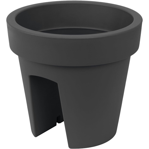 Hanging balcony box Lofly railing 28 cm diameter, anthracite color-FX-