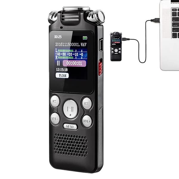 (16GB) Stemmestyrt Diktafon Mini Digital Diktafon '-PO-'