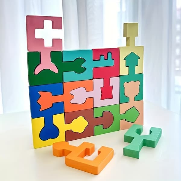 Geometrisk formmatchende byggeklodser til børn-FX-
