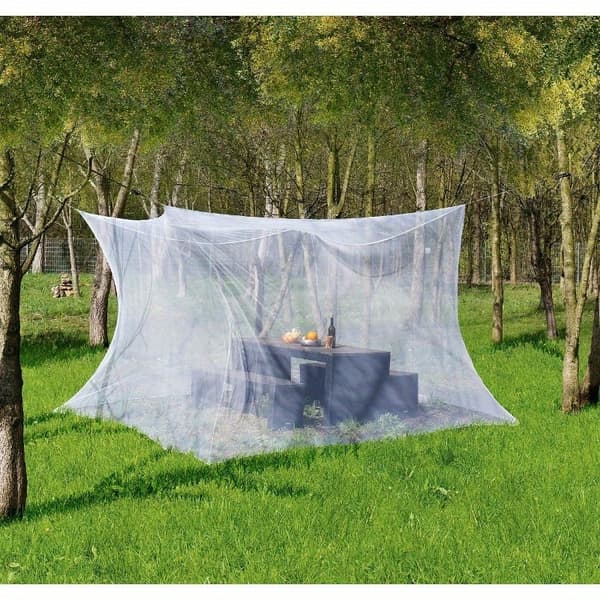 Stor myggnetting for camping og innendørs bruk – enkel åpning, lett å bære, hvit 300x300x250cm