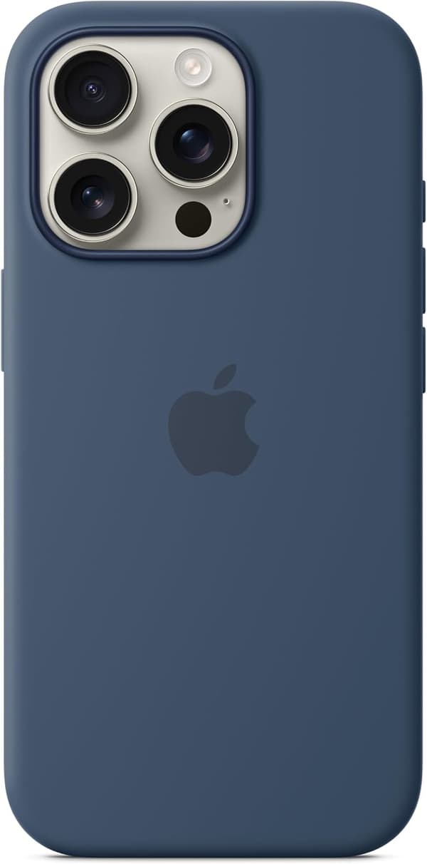 Apple iPhone 16 Pro silikonecover med MagSafe - Mørkeblå (kompatibel)-FX-