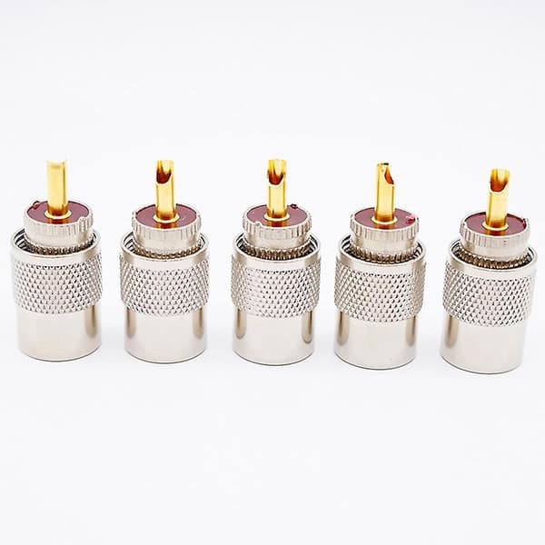 10 RF-stik UHF hanstik Rg8 Rg58 kabelstik antennestik Pl259-FX-