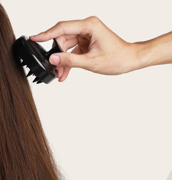 Silikone hovedbundsmassage-shampoobørste til hårpleje og afstressning White