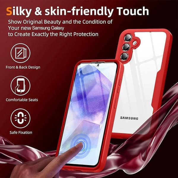 BOOLING Støtsikkert deksel til Samsung Galaxy A17 4G/5G - Rød Trim-FX-