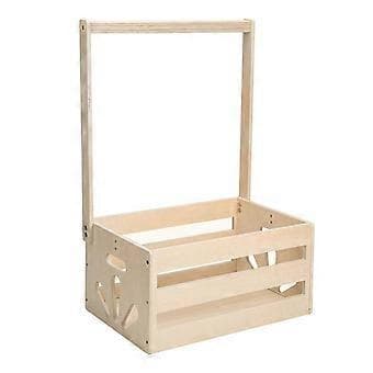 Opbevaringsboks i træ til babyshower, glat kant børnehavearrangør med stor kapacitet