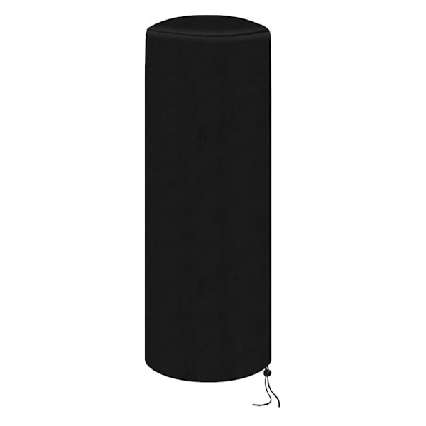 50 x 50 x 120 cm Vanntett Oxford Stoff Beskyttelsesdeksel, Varmebestandig, Pustende og Ventilerende for Rund Varmeovn, Svart【HY】