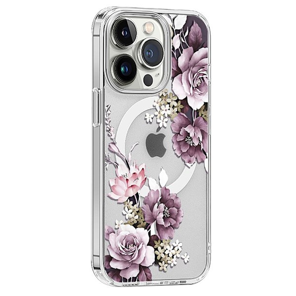 Magnetisk iPhone 16 Pro Cover med Blomsterdesign