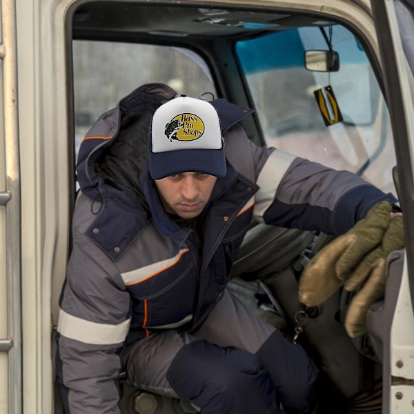 Bass Pro Shop Ulkoilulippis Trucker-lippis Verkolla - Miehille ja Naisille One Size Fits All Snapback-kiinnitys - Täydellinen Metsästykseen & Kalastukseen Tummansininen Dark blue