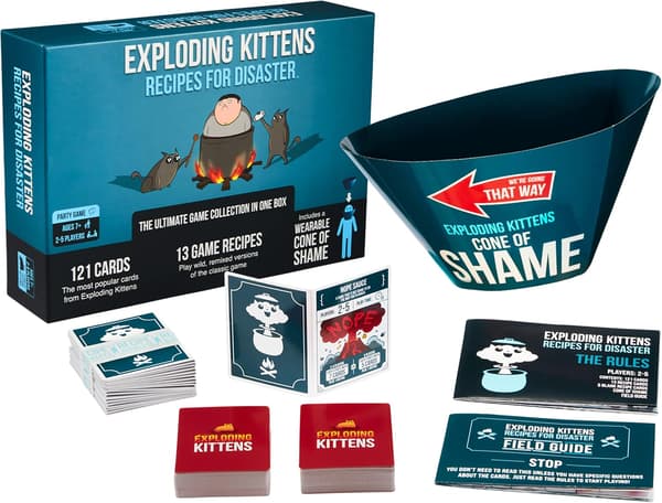 Exploding Kittens Recipes for Disaster Deluxe -korttipeli - Hauska perhejuhlapeli