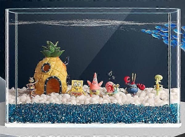 Set med Svampbob-husfigurer Stugor Dekoration-akvarium-FX-