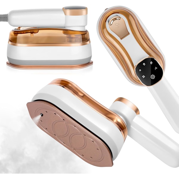 Portable Steam Iron, 1200W Mini Steam Iron with LCD Screen, Handheld for Clothes with 5 Modes, Fast Heating Steam Iron