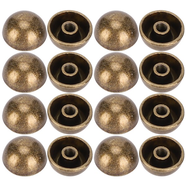Bronsfärgade kupolnitar - 30 set - 12MM - Läderdekoration 0.1