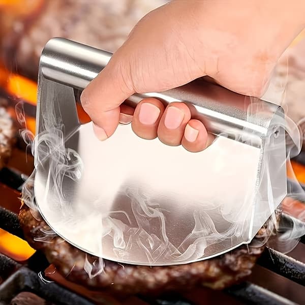 Burgerpresseform i rustfritt stål for burgere og grilling Large Silvery