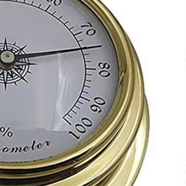 4 st Båt Barometer Klocka Termometer Hygrometer Väderstation Set Väggmontering Typ Mässing för C-P7-