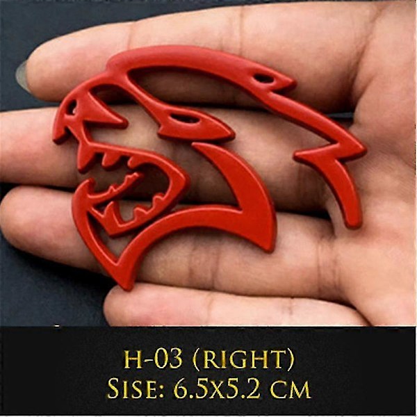 3D Metall Hellcat Bil Logo Dør Skjerm Side Dekaler Badge Dekor Bakluke Emblem Klistremerke For Dodge Challenger Jeep LGL-JK- H-06