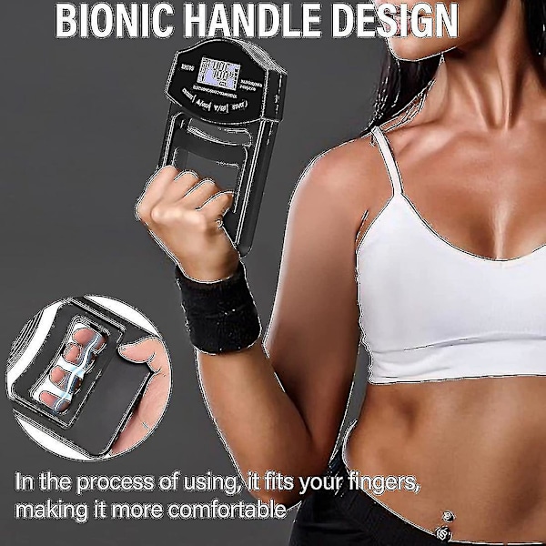 Greppstyrketestare, 396lbs/180kg Digital Hand Dynamometer Greppstyrkemätare USB LCD-skärm Hand