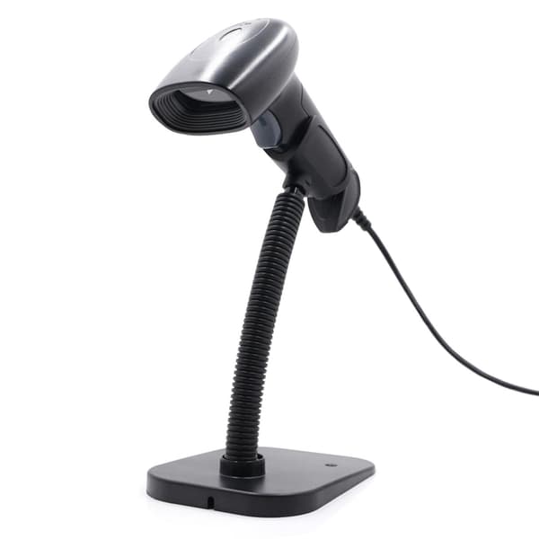 USB Stregkodescanner 1D 2D QR Håndholdt Kablet Stregkodescanner med Stativ-FX-