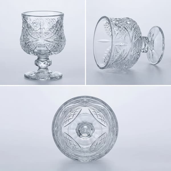Graverade små vinglas för whisky, sake, vodka och te 12pcs Butterfly