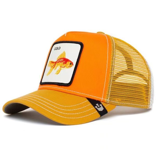 Netkasket med broderet dyredesign - Guldfisk goldfish