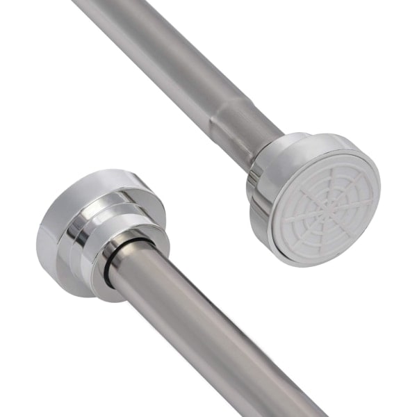 Uttrekkbar Teleskopisk Gardinstang i Rustfritt Stål Spennstang Nett Voile Dusjforhengstang (65-100cm)【HY】