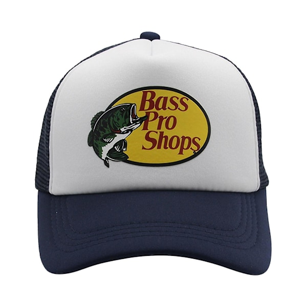 Bass Pro Shops Ulkoilulippis Trucker-lippis Verkolla - Miehille ja Naisille One Size Fits All Snapback-kiinnitys - Täydellinen Metsästykseen & Kalastukseen - Täydellinen Laivastonsininen Navy blue