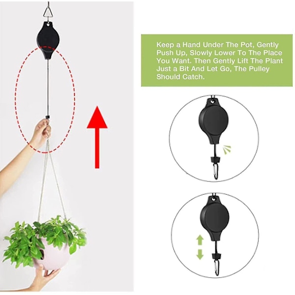 4-pack växtrissa, justerbar växtupphängning, hängande blomkorg för trädgårdskorgar, krukor och fågelmatare i olika