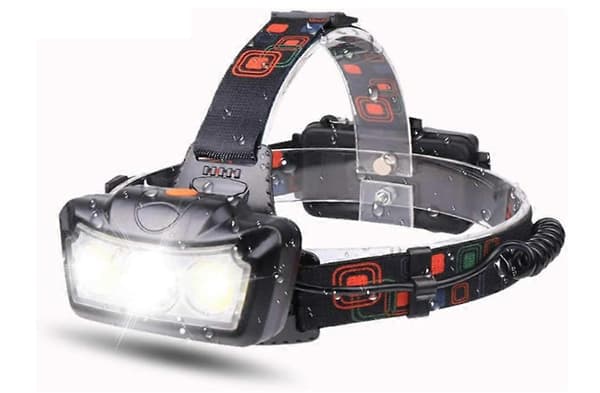 30000 lumenin erittäin kirkas LED-otsalamppu, 4 tilaa ja vedenpitävä -FX-