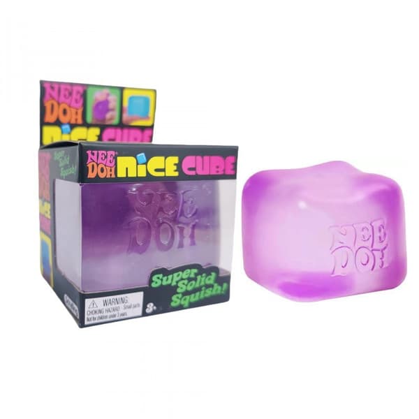Needoh Nice Cube Stressipallo & Fidget-lelu Sininen-FX- purple