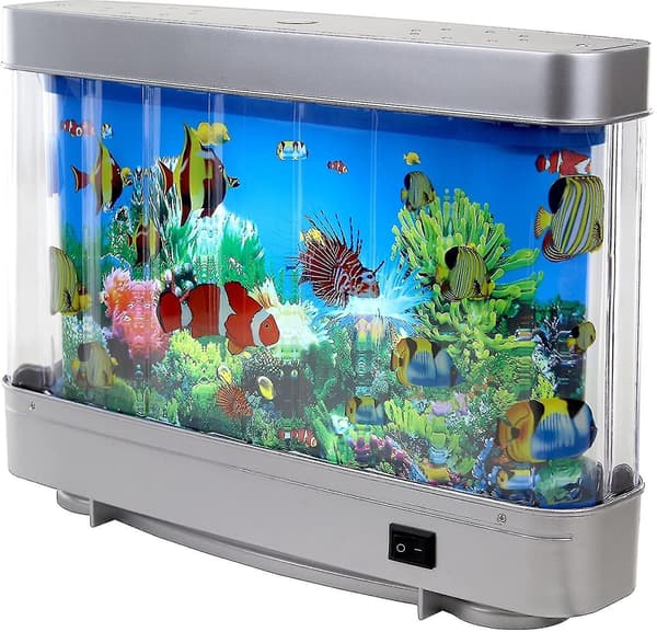 Kunstig delfin akvarielampe med bevægelig LED virtuel hav-effekt-FX-