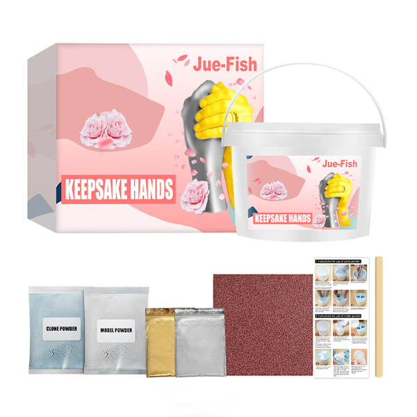 DIY Håndstøbekit Gips Håndaftrykssæt Gave til Par Bryllupsdag Familie og Børn 0.2
