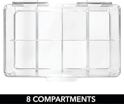 Klar plast teoppbevaringsboks med 8 rom-FX-
